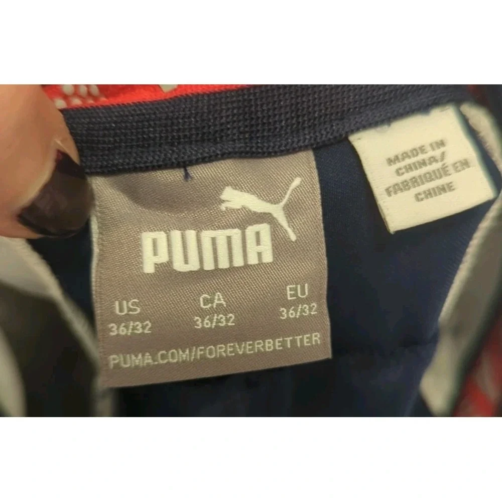 PUMA GOLF Navy Blue 100% Polyester Performance Chino Pants Men 36 X 32 Athletic